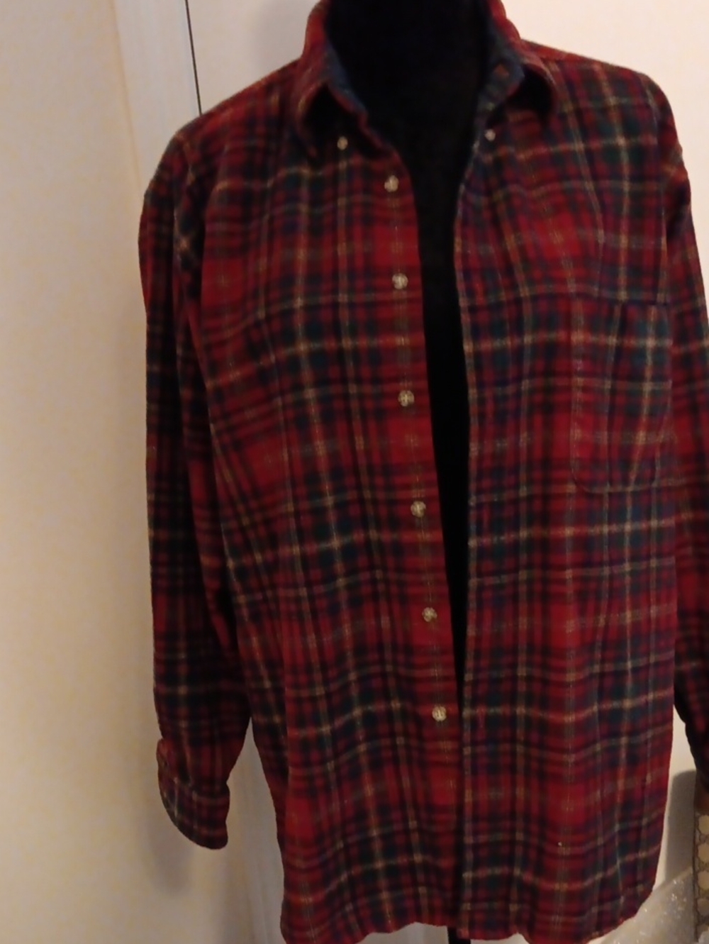 Pendletonvintage Red and Green Plaid Lightweight Shirt Jacket